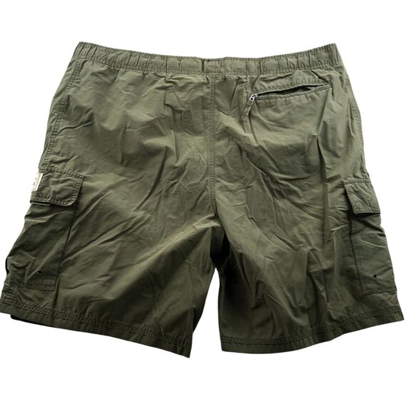 Walt Disney Word Mens Cargo Shorts Large Green Elastic Waist Drawstring Casual - Picture 2 of 13